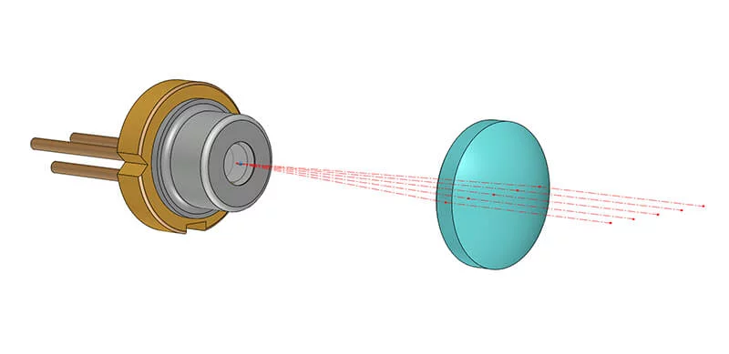 Laser Diode With Aspheric Lens