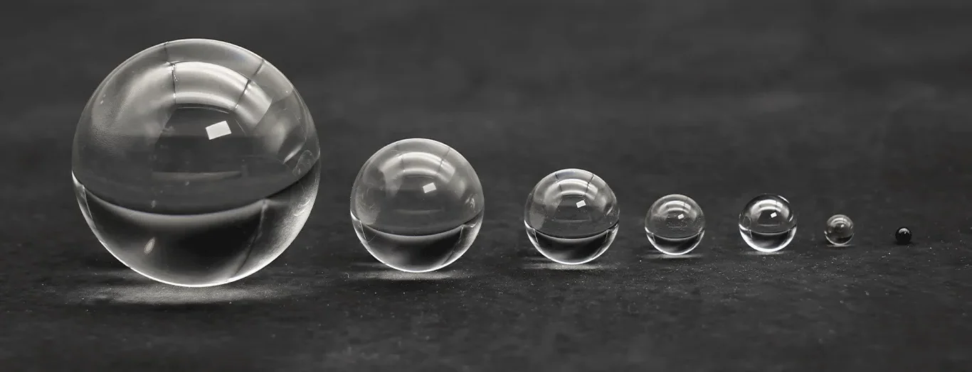 lentes de esferas de vidro
