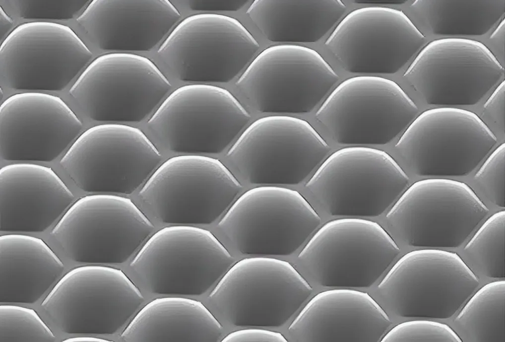 susunan lensa mikro heksagonal