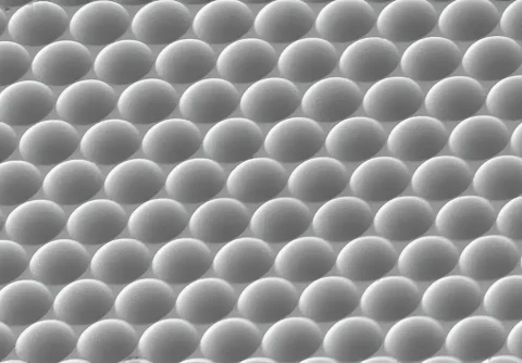 susunan lensa mikro bulat